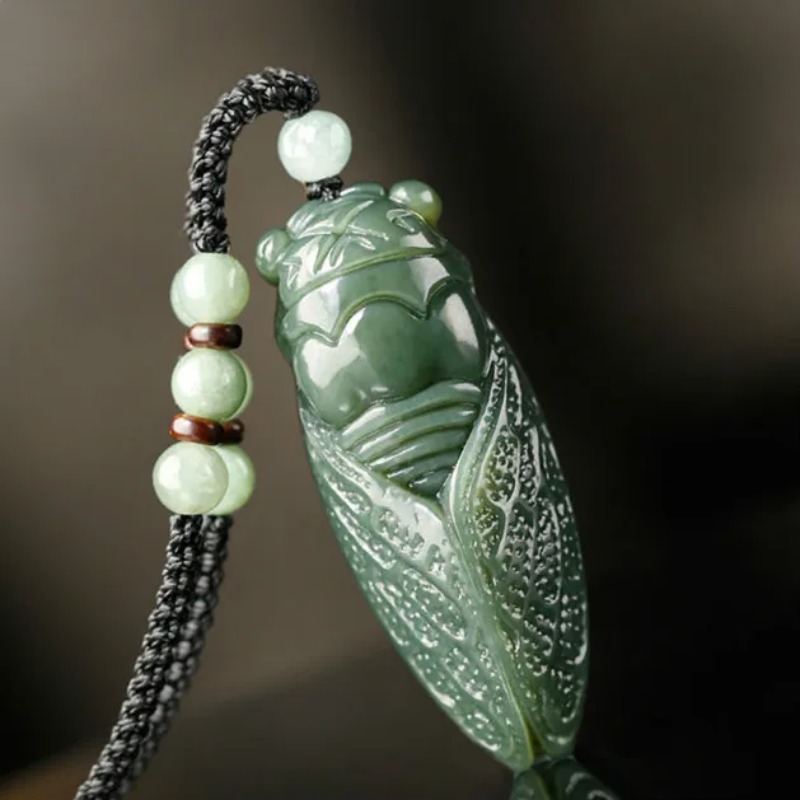 Men Accessories Pendant - Natuurlijke Tian Cicade Hanger Kralen Ketting