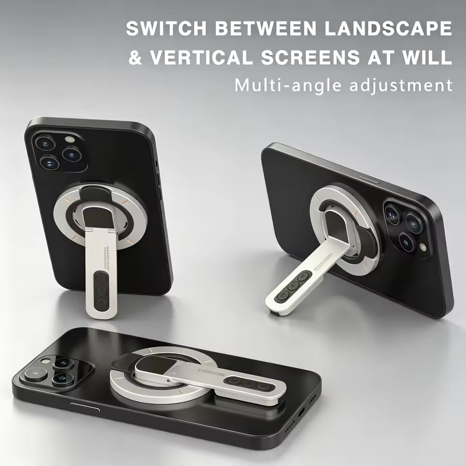 Young Men'S Accessories - Dubbelzijdige magnetische vingerringhouder, draaibare telefoonstandaard, multifunctionele
