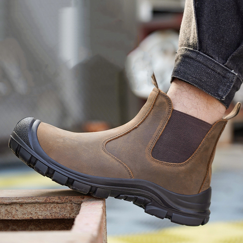 Men'S Accessories Leather - grote maat herenmode stalen neus werklaarzen