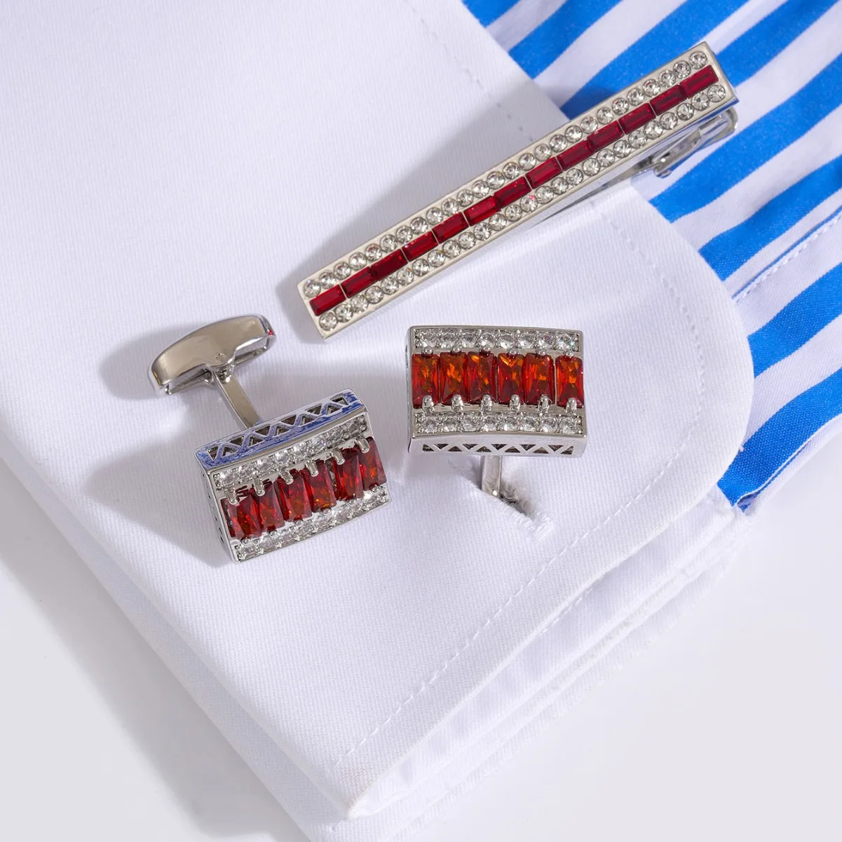 Men'S Accessories High End - Luxe Strass Dasspeld Mode Heren Zakelijk