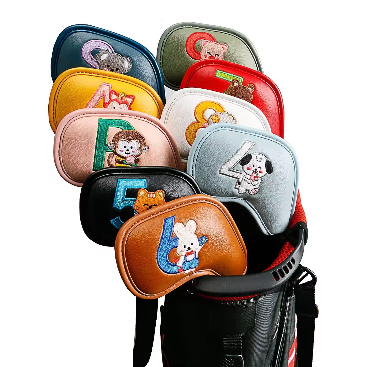 Men'S Accessories Leather - 9 stuks schattige cartoon dieren golf
