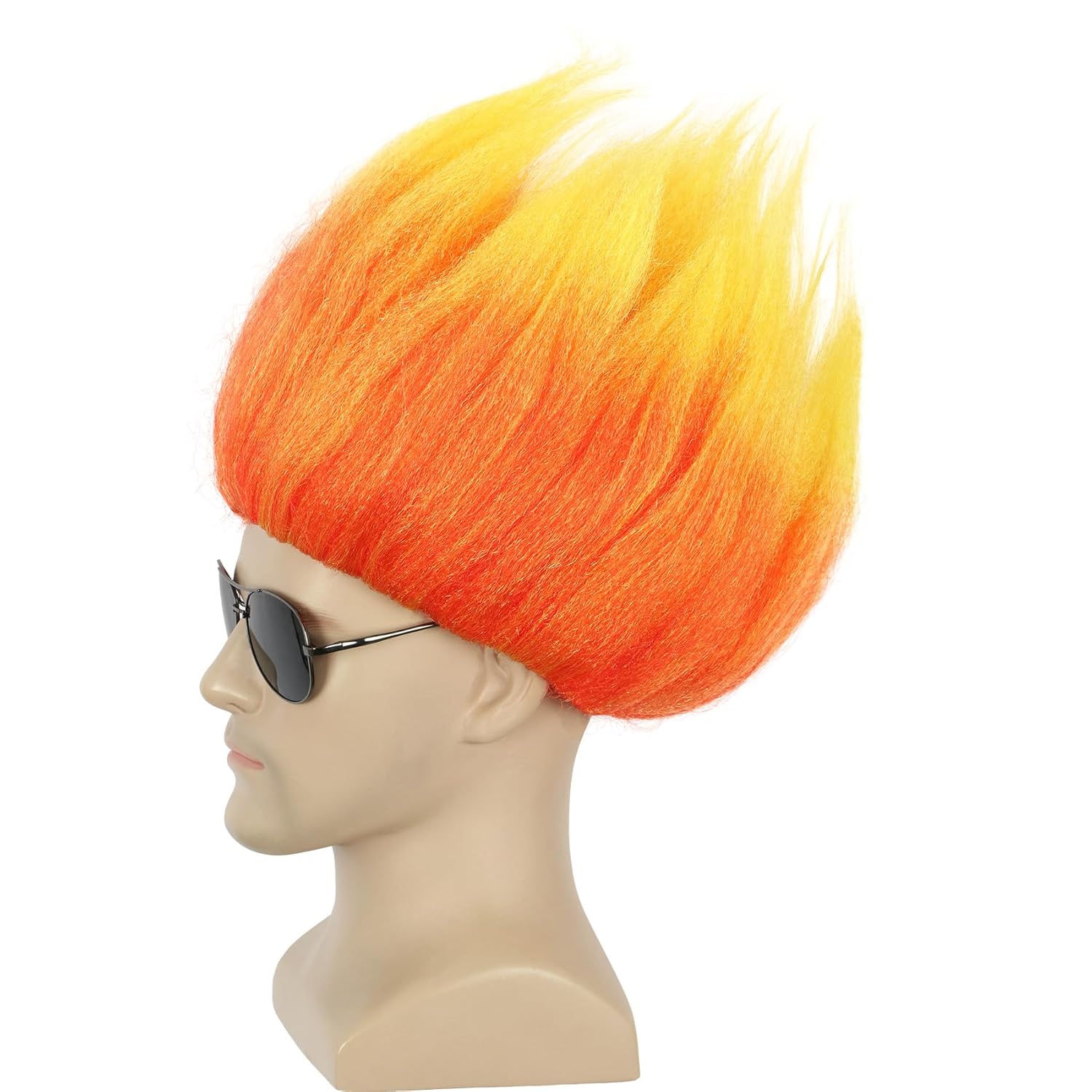 Men Accessories Korea - Korte oranje pruik stekelige anime pruik