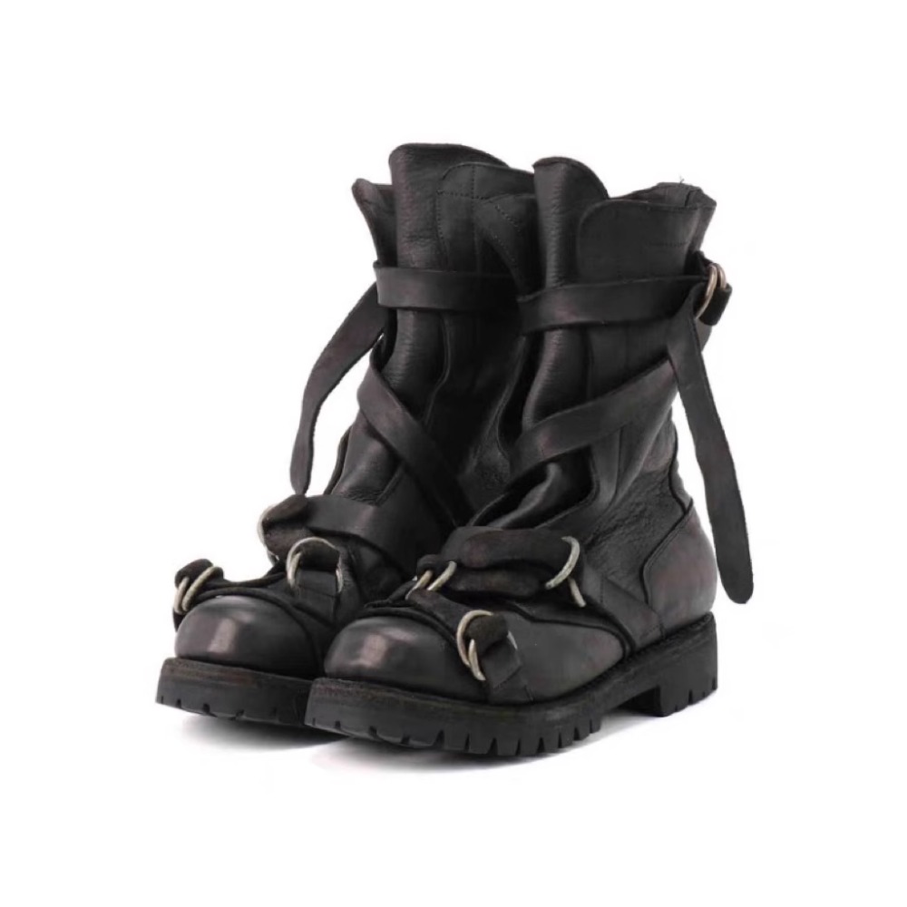 Men'S Accessories Leather - Leren motorlaarzen voor heren Punk Retro