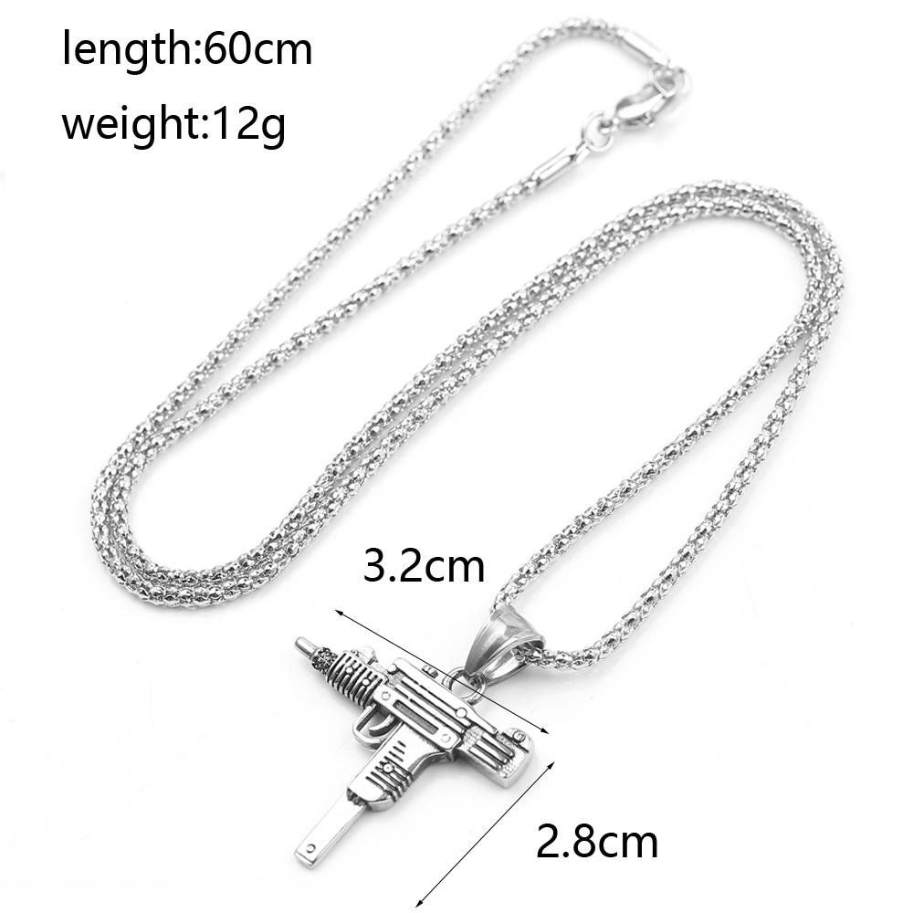 Punk Uzi pistool machinegeweer - Men Accessories Pendant recensie en prijs