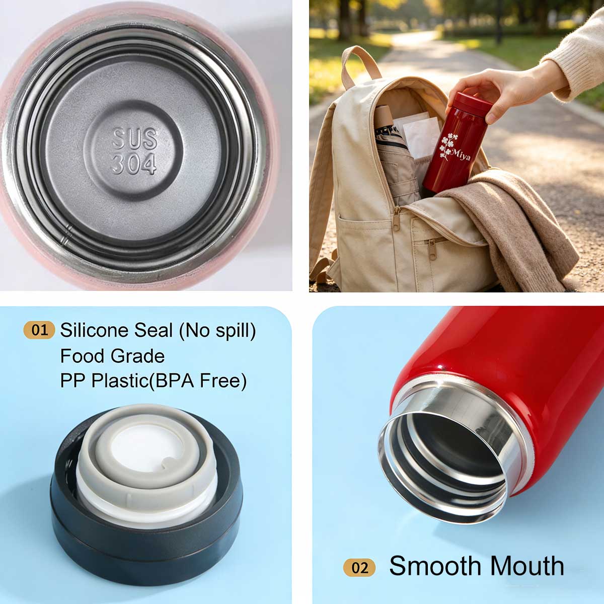 Geïsoleerde thermosfles van ro - Flask Stainless Steel recensie en prijs
