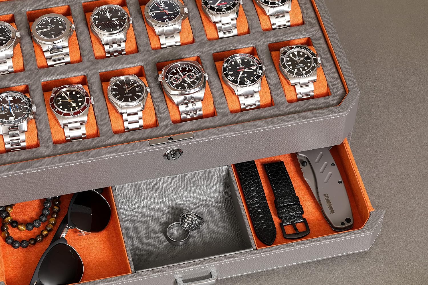 12-vakken lederen horlogekist  - Men'S Accessories Watches recensie en prijs