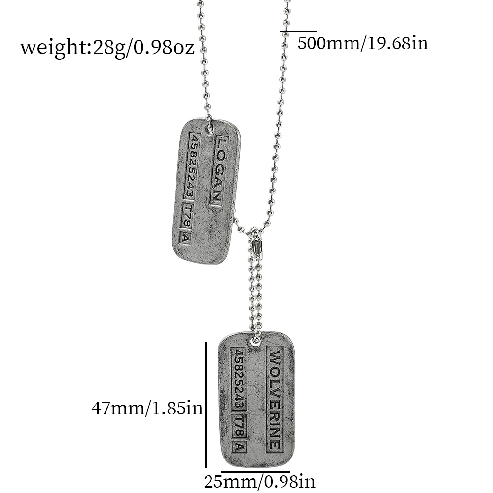 X-Men Wolverine Militaire Kaar - Men Accessories Pendant recensie en prijs