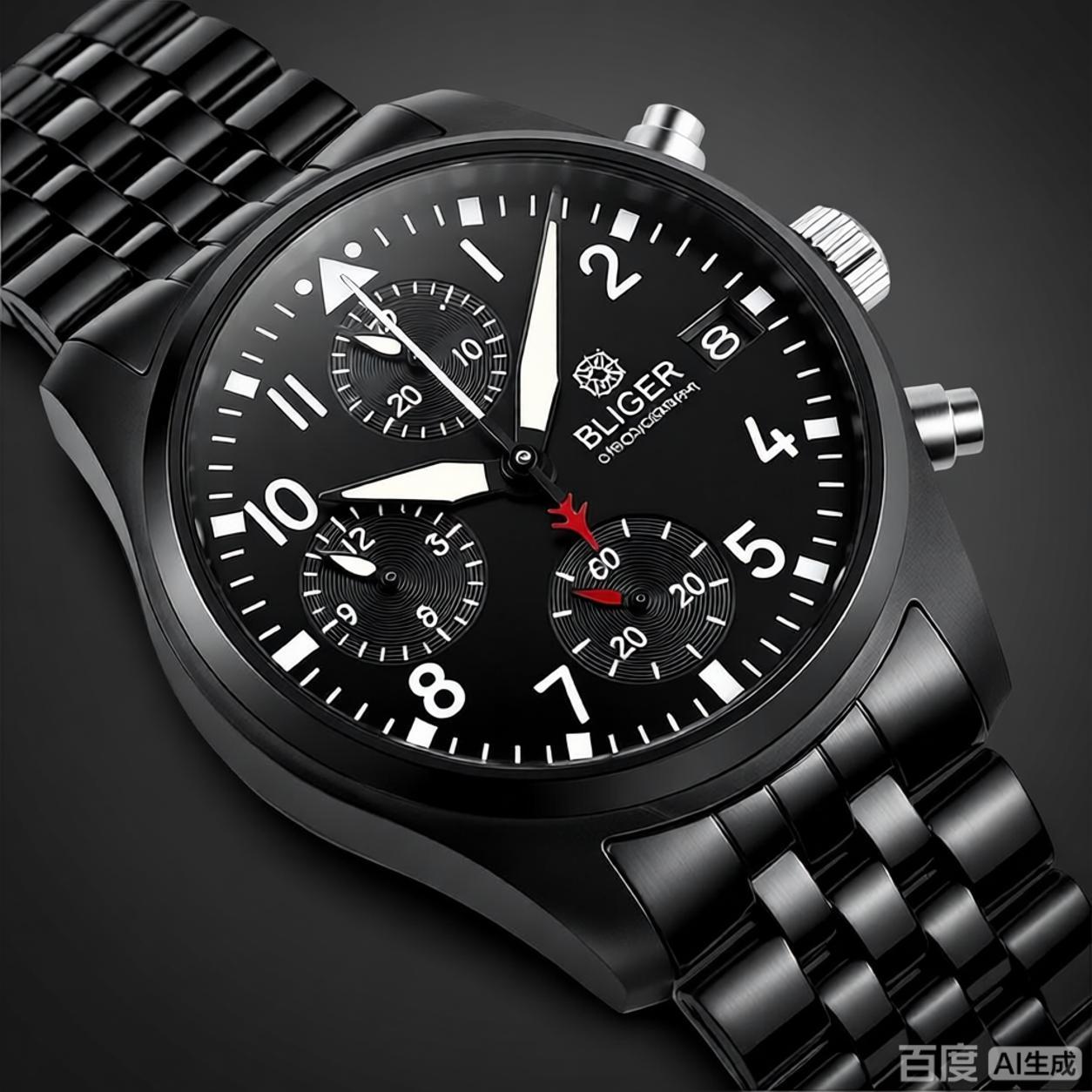 BLIGER Volledig zwart geborste - Young Men'S Accessories recensie en prijs