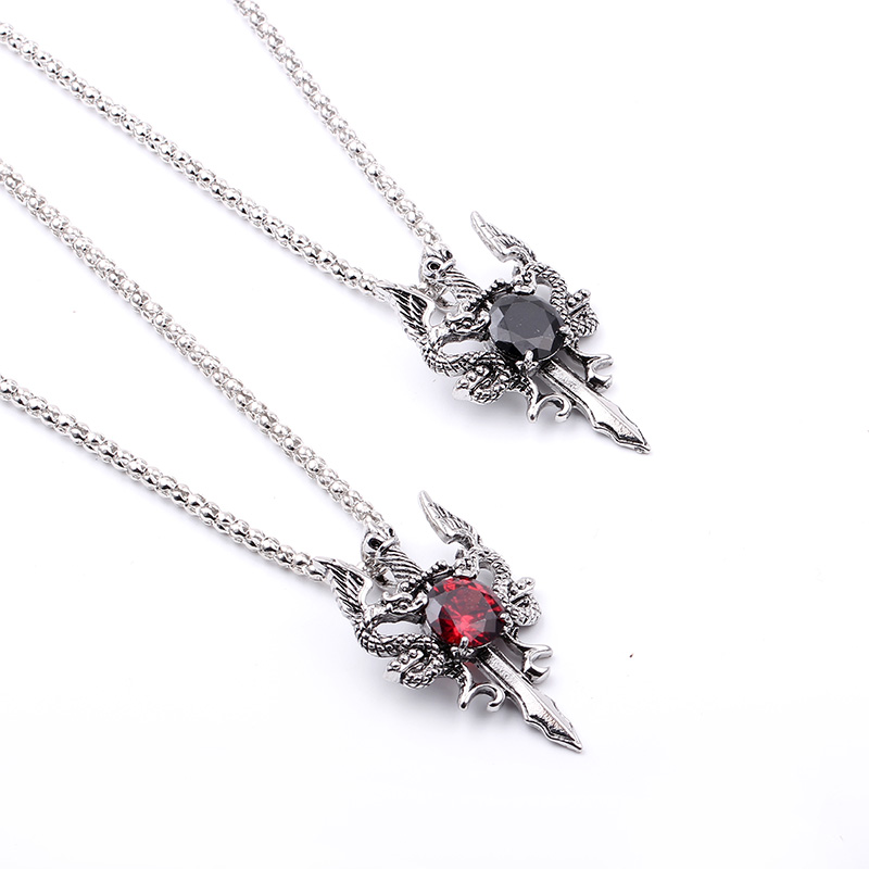 Dubbele Draak Zwarte Edelsteen - Men Accessories Pendant recensie en prijs