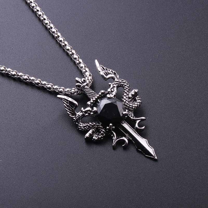 Dubbele Draak Zwarte Edelsteen - Men Accessories Pendant recensie en prijs