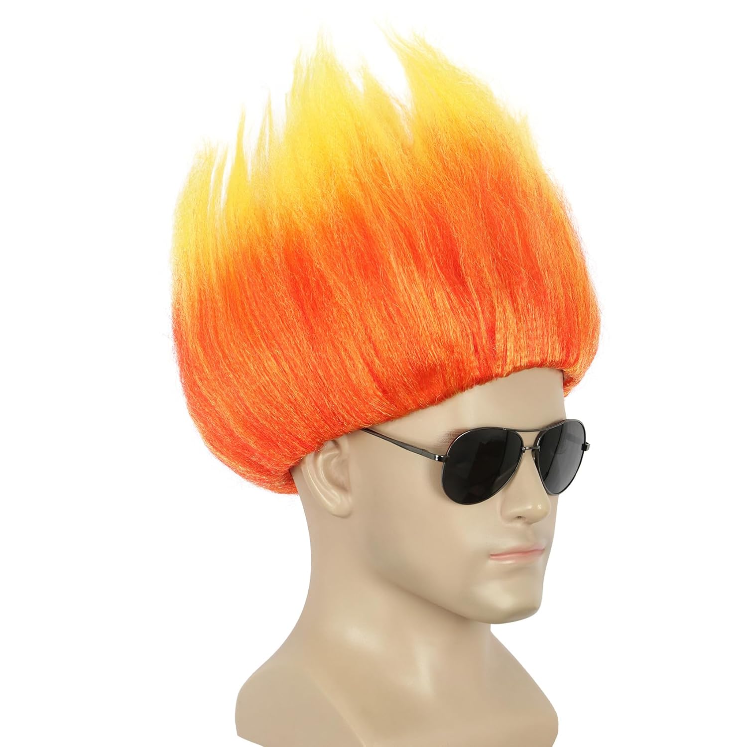 Korte oranje pruik stekelige a - Men Accessories Korea recensie en prijs